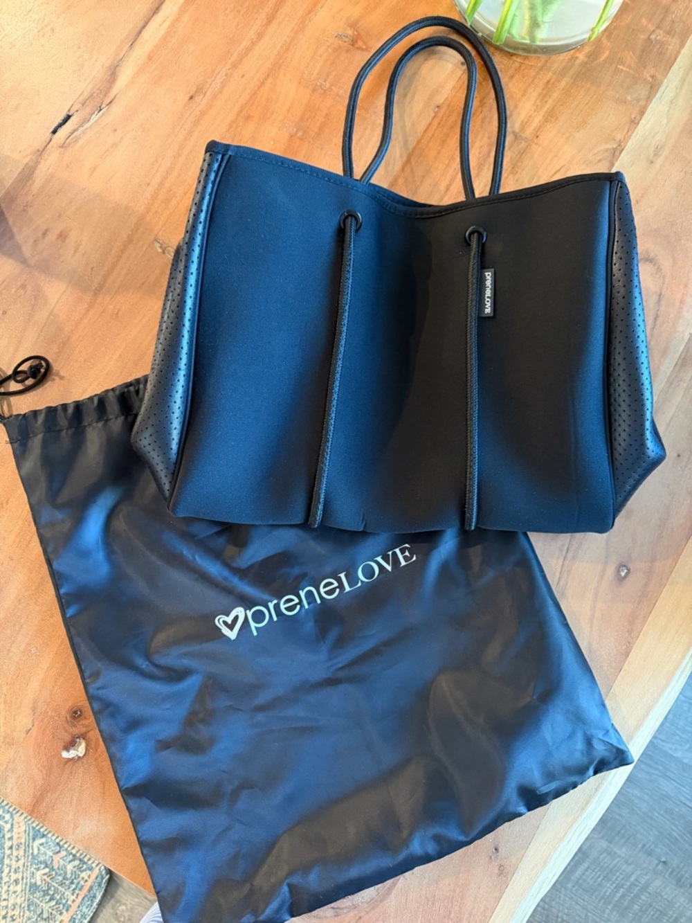 preneLOVE Black Neoprene Tote Bag - preneLOVE